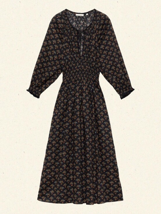 Doen Dresses & Skirts - DOEN Delfina Smocked Midi Dress In Floral Print